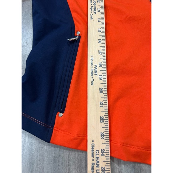 L-RL Ralph Lauren Active Women's XL Orange Navy Full Zip Stretch Athletic Jacket - Picture 12 of 13